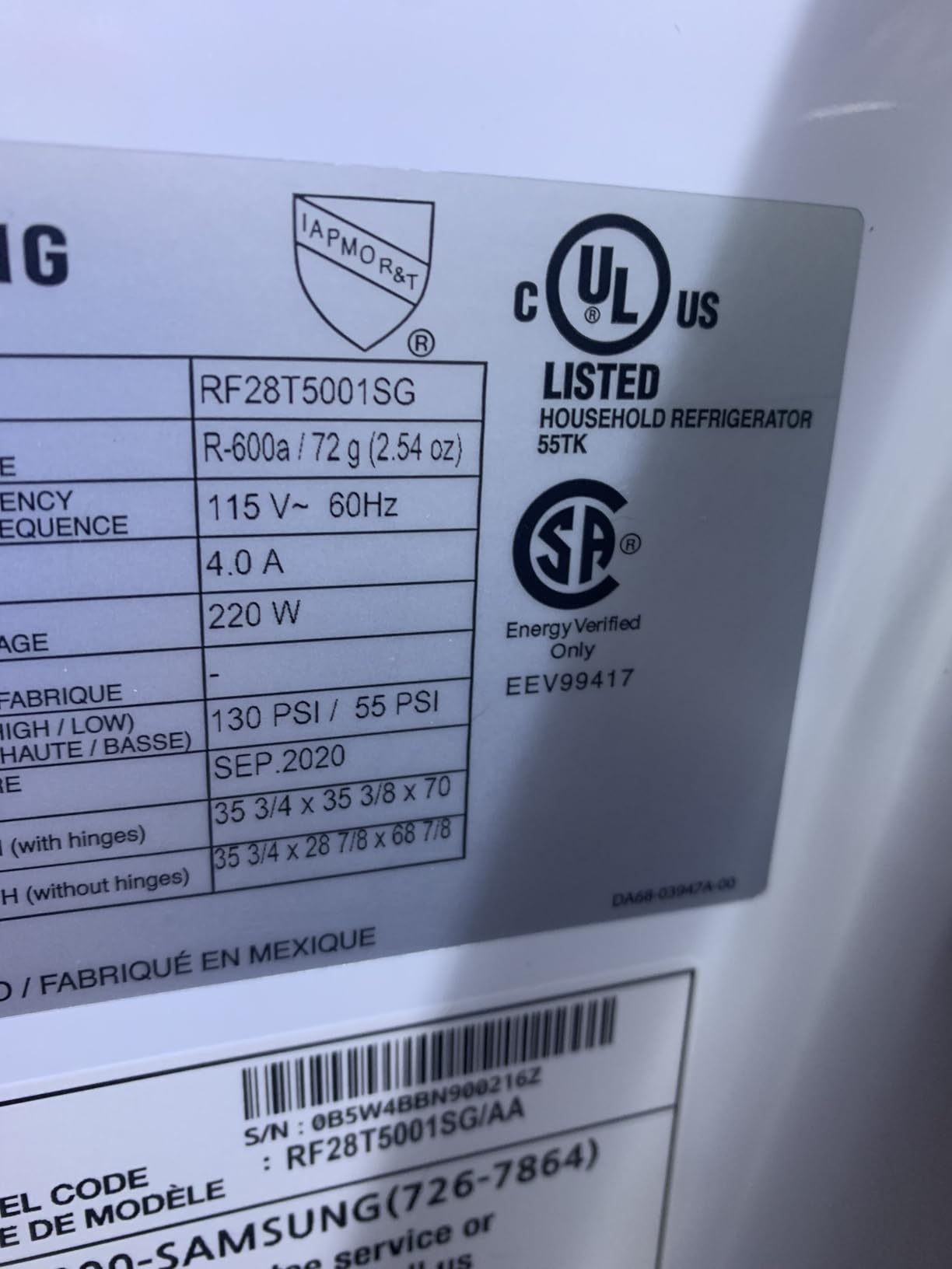 SAMSUNG Genuine Filter for Refrigerator Water and Ice, Carbon Block Filtration, Reduces 99% of Harmful Contaminants for Clean, Clear Drinking Water, 6-Month Life, HAF-QIN/EXP, 1 Pack - Customer Photo 1