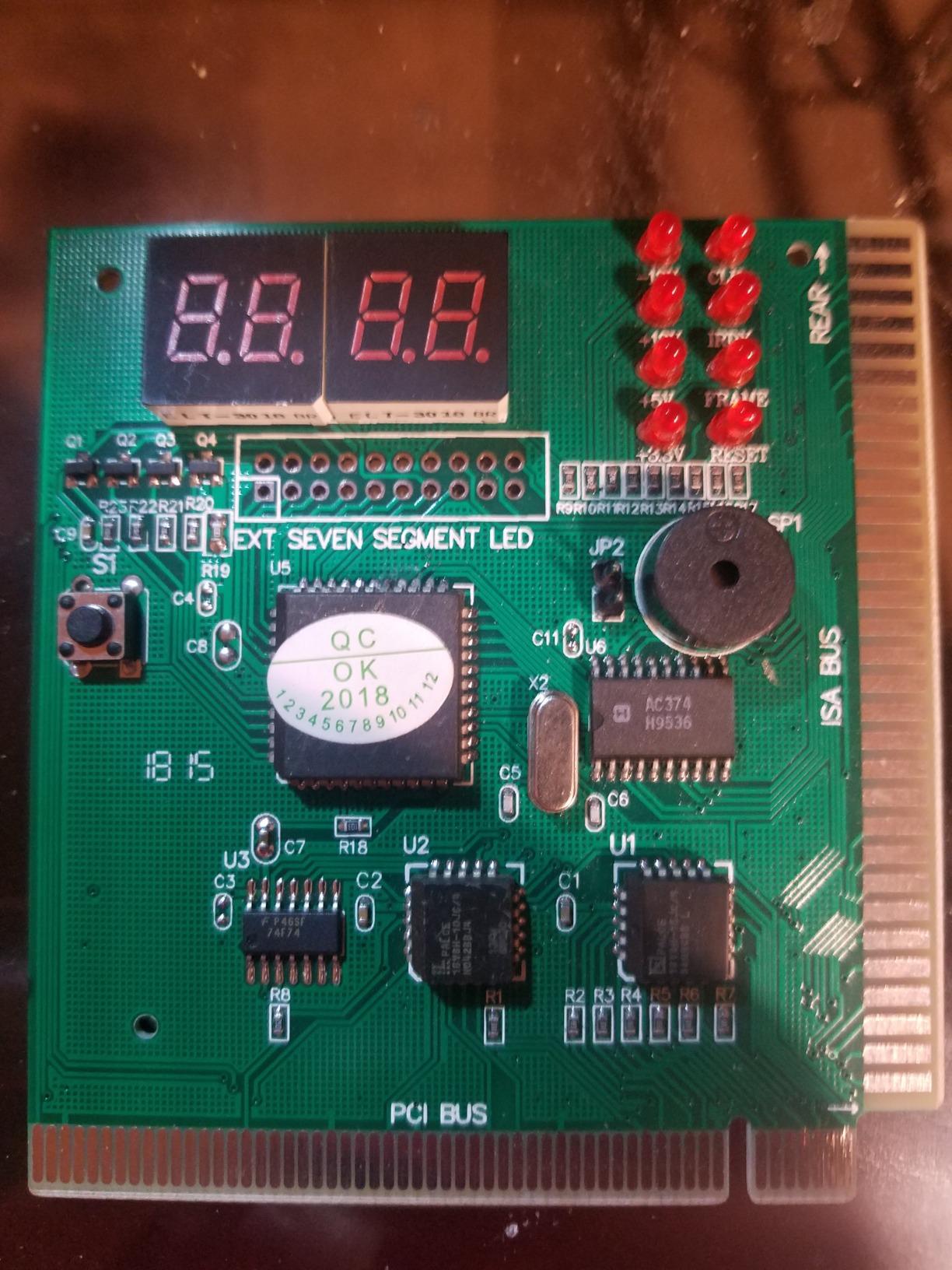 PC Computer PSU and Motherboard Tester Tool PCI & ISA SDRAM Post Test Card Diagnostic Analyzer Starter Kit 4 Digital / 8 LED/Bios Speaker/Mobo Power Switch All in One Carrying Case - Customer Photo 3