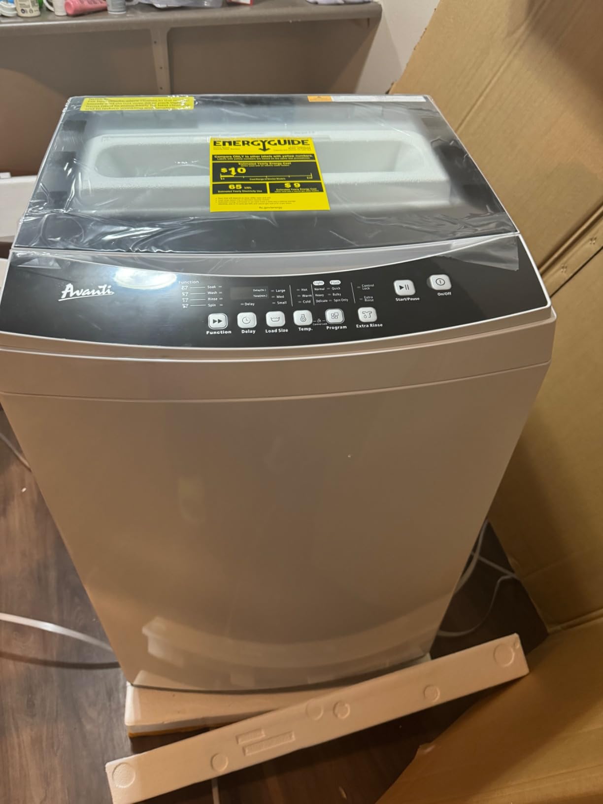 Avanti STW30D0W Portable Machine 3.0 Cu. Ft. Capacity, Top Hot and Cold Water Inlets, 6 Preprogrammed Wash Cycles & 3 Load Sizes, Compact Design for Apartments Dorms and RVs, Cu.Ft, White - Customer Photo 1