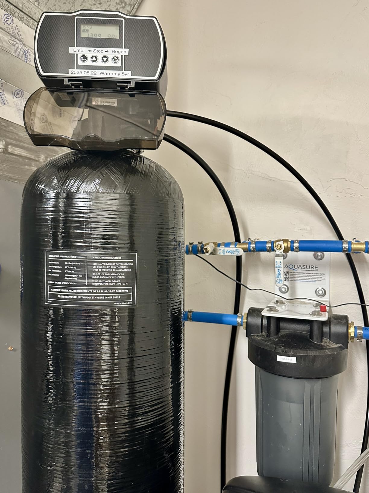 Aquasure Harmony Series 48,000 Grains Whole House Water Softener w/High Efficiency Digital Metered Control Head (48,000 Grains) customer photo 2