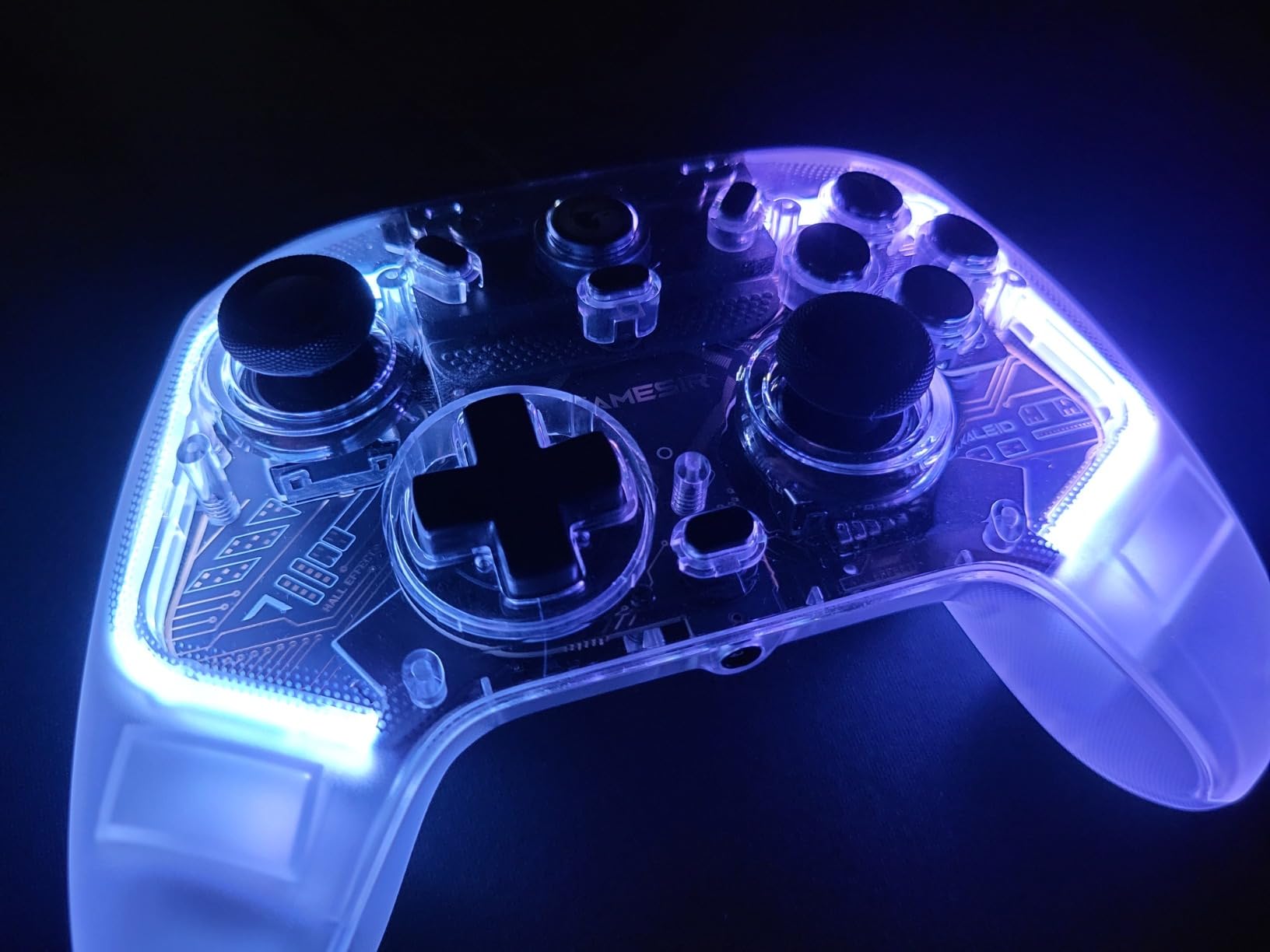 GameSir T4 Pro Wireless Game Controller for Windows 7 8 10 PC/iPhone/Android/Switch, Dual Shock USB Bluetooth Mobile Phone Gamepad Joystick for Apple Arcade MFi Games, Semi-Transparent LED Backlight - Customer Photo 1