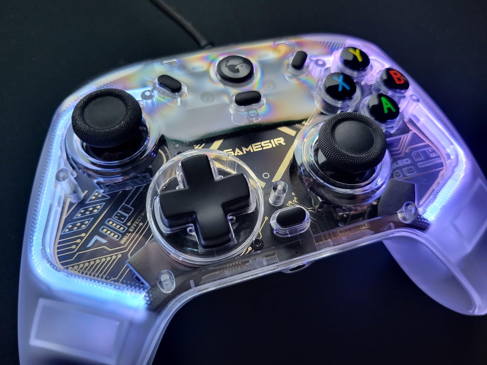 GameSir T4 Pro Wireless Game Controller for Windows 7 8 10 PC/iPhone/Android/Switch, Dual Shock USB Bluetooth Mobile Phone Gamepad Joystick for Apple Arcade MFi Games, Semi-Transparent LED Backlight - Customer Photo 2