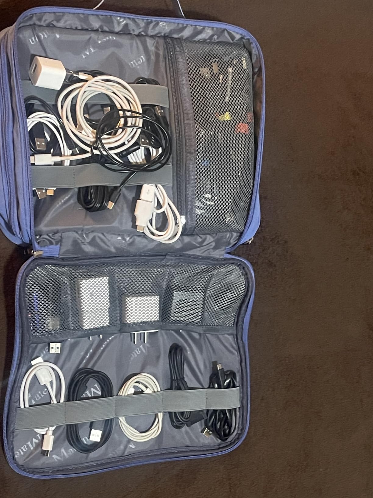 MATEIN Electronics Organizer Travel Case, Water Resistant Cable Organizer Bag for Travel Essentials, Gifts for Men, Storage Bag for Camera Accessories, Phone, Cord & Tablet, Black - Customer Photo 2