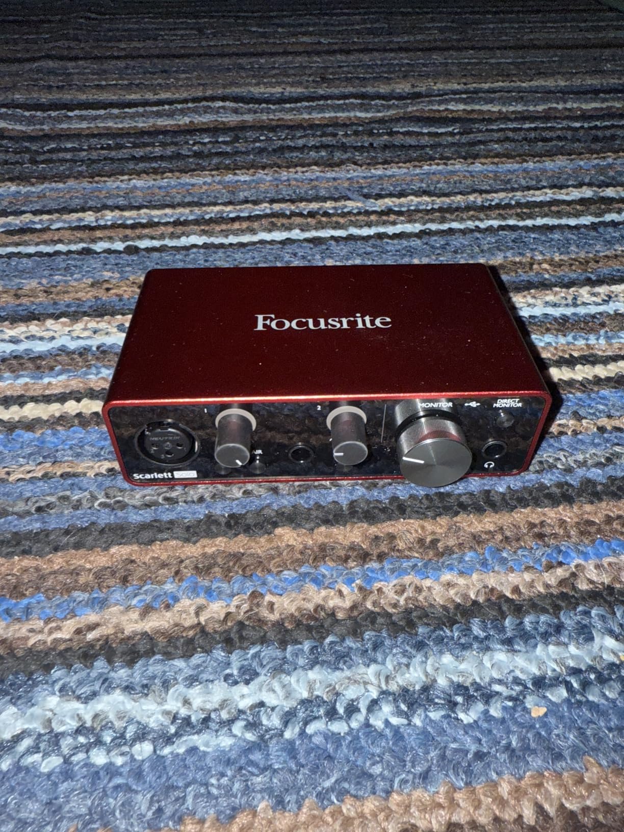 Focusrite Scarlett Solo 3rd Gen USB Audio Interface for Guitarists, Vocalists, Podcasters or Producers to record and playback studio quality sound customer photo 1