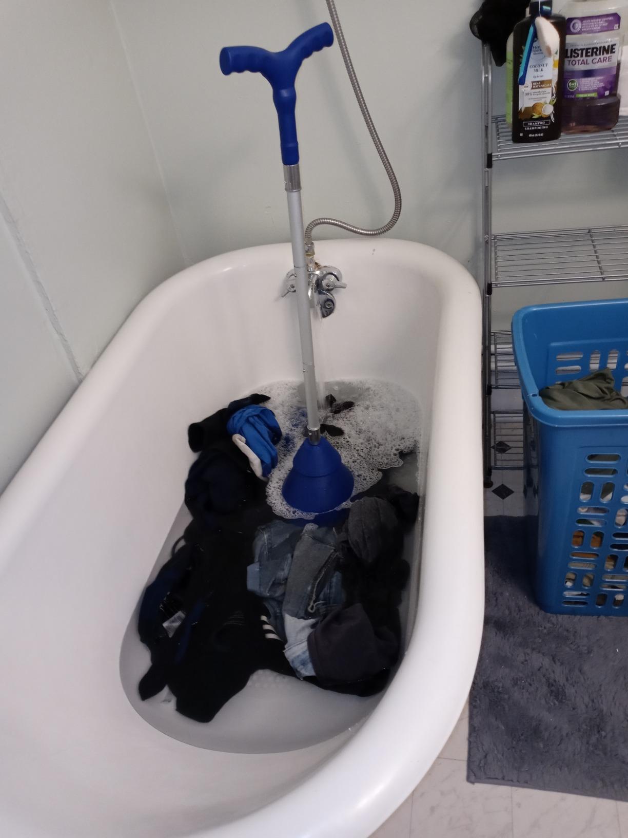 Portable Hand Powered High Efficiency Clothes Washing Machine - Improved Heavy Duty Riveted Metal Threads - Customer Photo 1