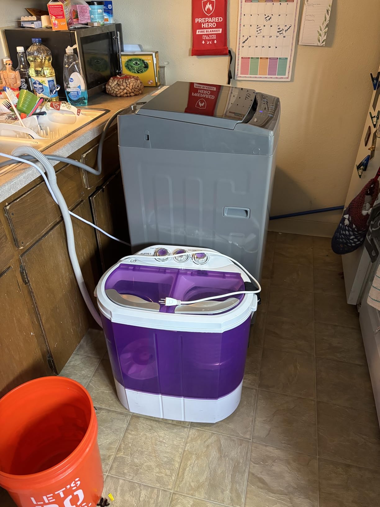 COMFEE' 1.6 Cu.ft Portable Washing Machine, 11lbs Capacity Fully Automatic Compact Washer with Wheels, 6 Wash Programs Laundry Drain Pump, Ideal for Apartments, RV, Camping, Magnetic Gray - Customer Photo 1