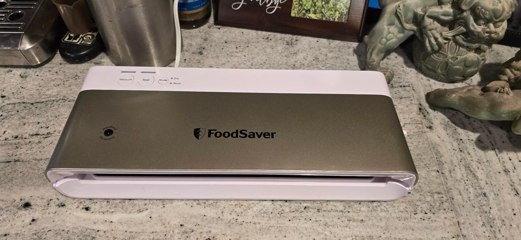 FoodSaver Compact Vacuum Sealer Machine with Airtight Bags and Roll - Ideal for Sous Vide and Airtight Food Storage, White - Customer Photo 1