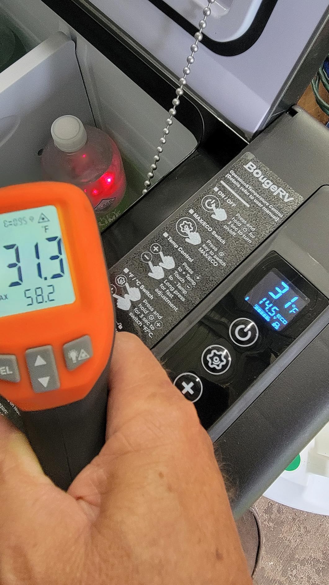 BougeRV 12 Volt Refrigerator 12V Car Fridge 23 Quart Portable Freezer Compressor Cooler 12/24V DC 110~240 Volt AC for Truck Van RV Camper SUV Travel Camping Road Trips Tailgating -8℉~50℉ - Customer Photo 2