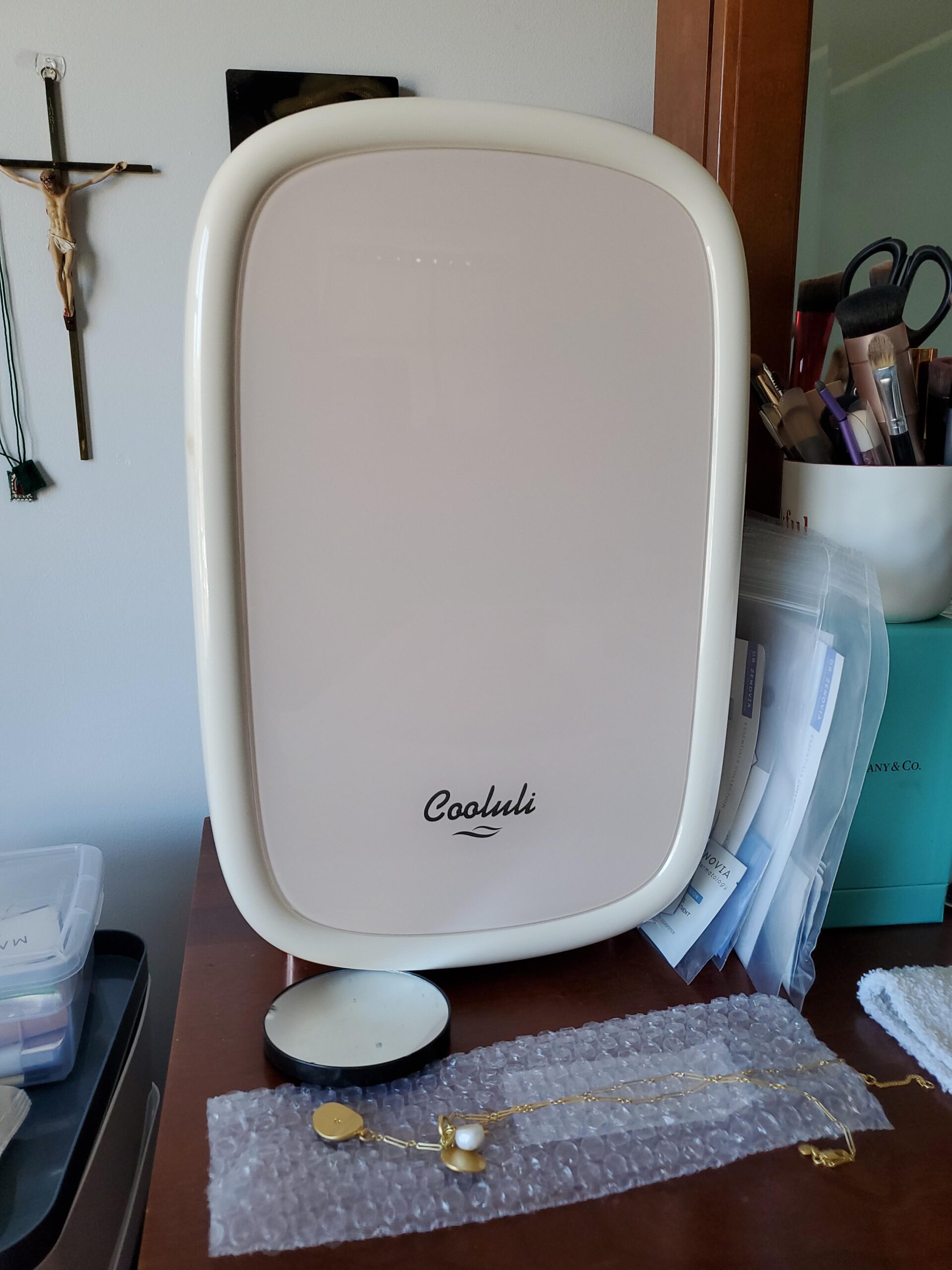 Cooluli B12LW 12L Beauty Fridge, Pearl White - Customer Photo 2