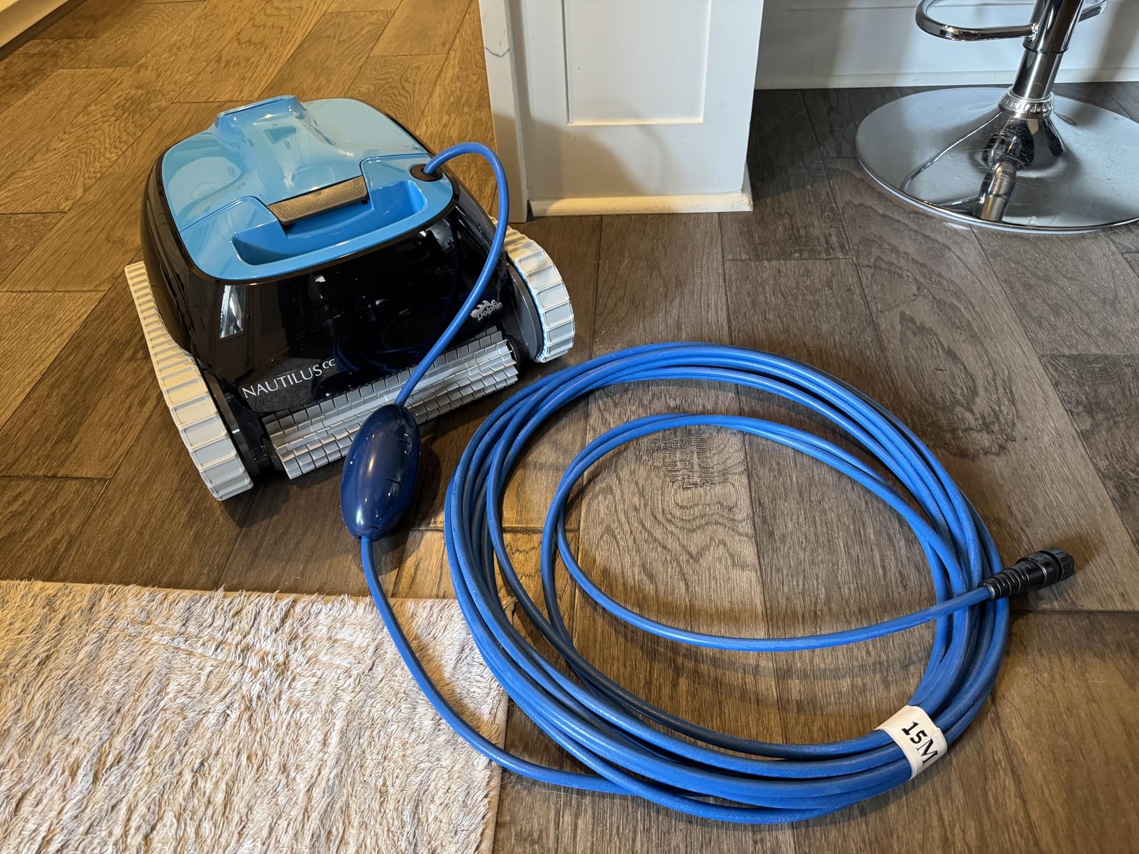 Dolphin Nautilus CC Automatic Robotic Pool Vacuum Cleaner, Always Cleaning, Never Charging, Includes Caddy for Easy Transport and Storage, Ideal for In-Ground Pools up to 33 FT in Length Customer Review Dolphin Nautilus CC Automatic Robotic Pool Vacuum Cleaner, Always Cleaning, Never Charging, Includes Caddy for Easy Transport and Storage, Ideal for In-Ground Pools up to 33 FT in Length - Customer Photo 1