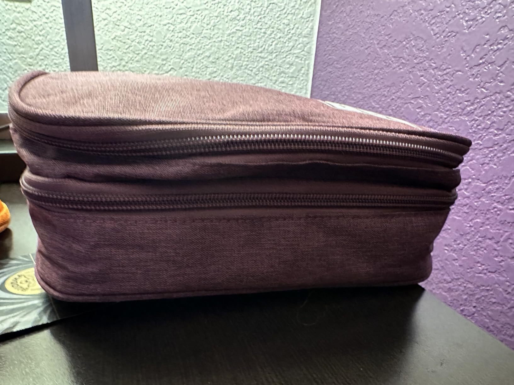 Lanola Travel Cable Organizer Bag, Electronic Accessories Case Portable Double Layer Cable Storage Bag for Cord,phone,Charger, Flash Drive, Phone, SD Card,Personal Items - (Dark Blue) - Customer Photo 1