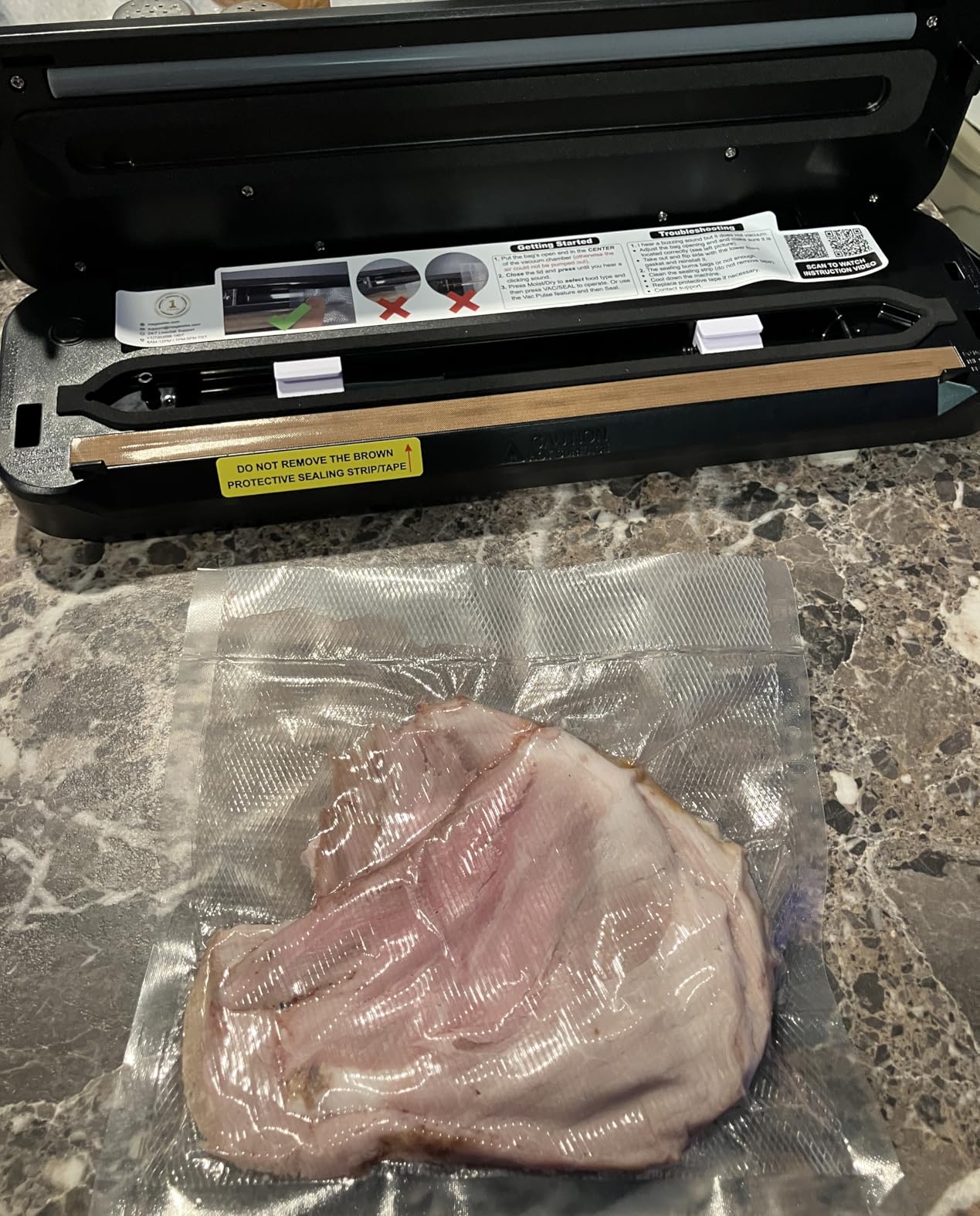 MEGAWISE 2025 Powerful Vacuum Sealer Machine | Compact Design | One-Touch Automatic | Seal in 10-20 Seconds | Dry, Moist, Wet, and Cold Modes | With 10 Vacuum Bags & Built-in Cutter (Grey) - Customer Photo 3