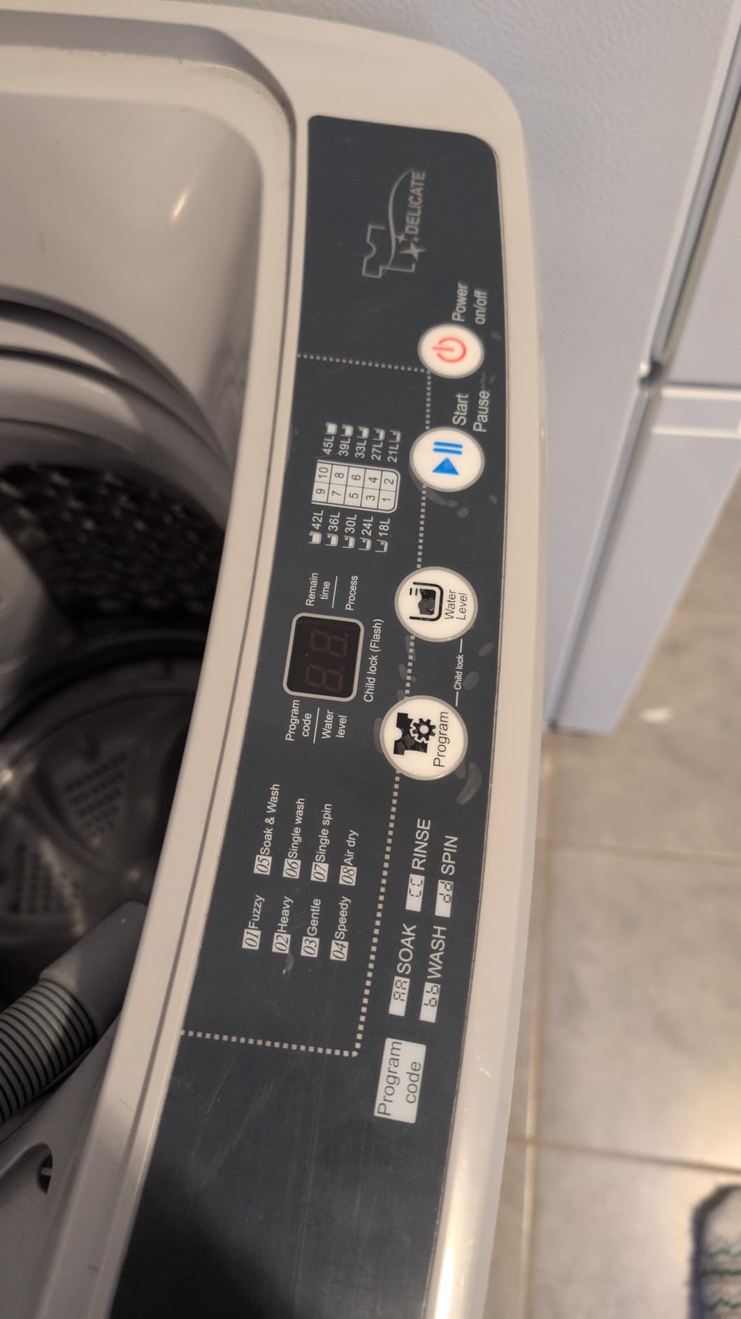 Giantex Full Automatic Washing Machine, 2 in 1 Portable Laundry Washer 1.5Cu.Ft 11lbs Capacity Washer and Spinner Combo 8 Programs 10 Water Levels Energy Saving Top Load Washer for Apartment Dorm - Customer Photo 1