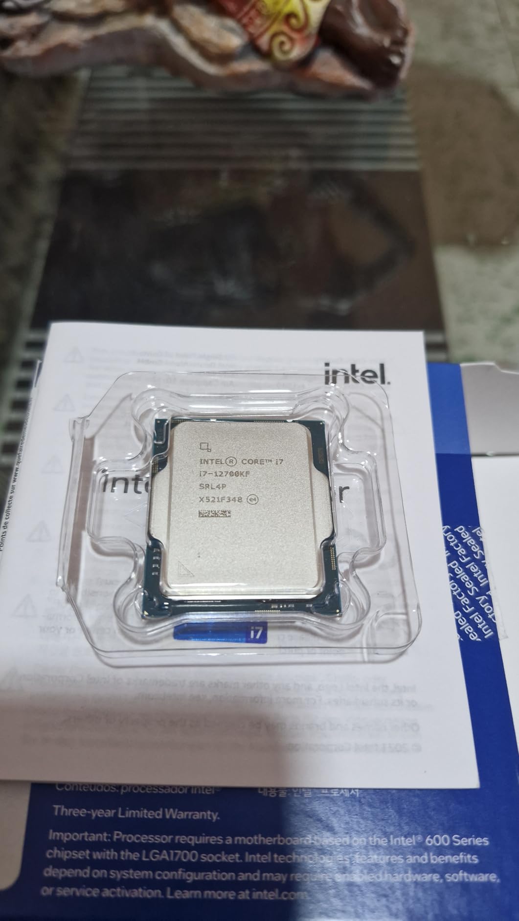 Intel® Core™ i7-12700KF, 12-Core Desktop Processor (8P+4E) up to 5.0GHz, LGA1700 125W 600 Series Chipset - Customer Photo 3