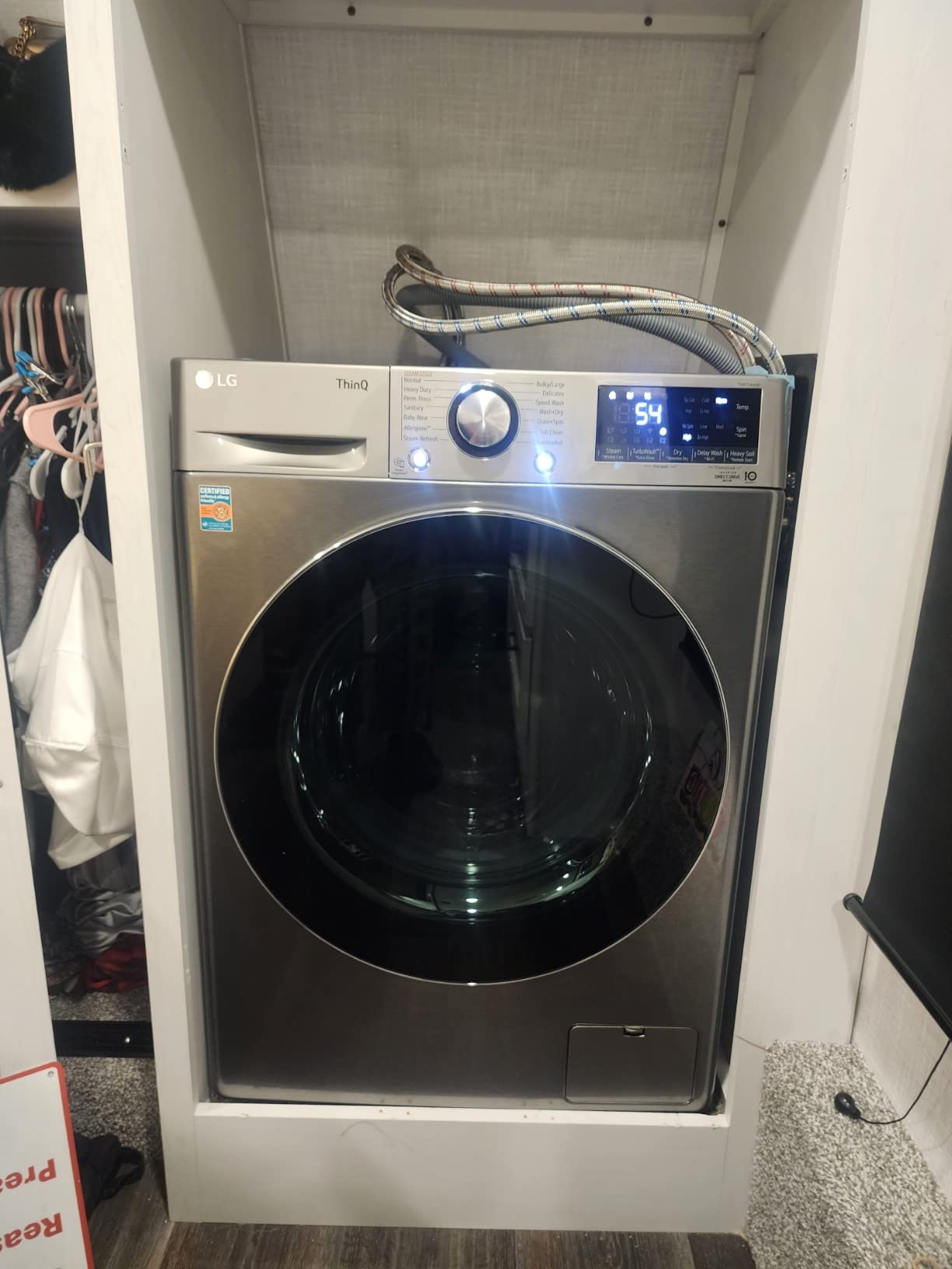 LG WM3555HVA COMBINATION WASHER ELECTRIC DRYER - Customer Photo 2