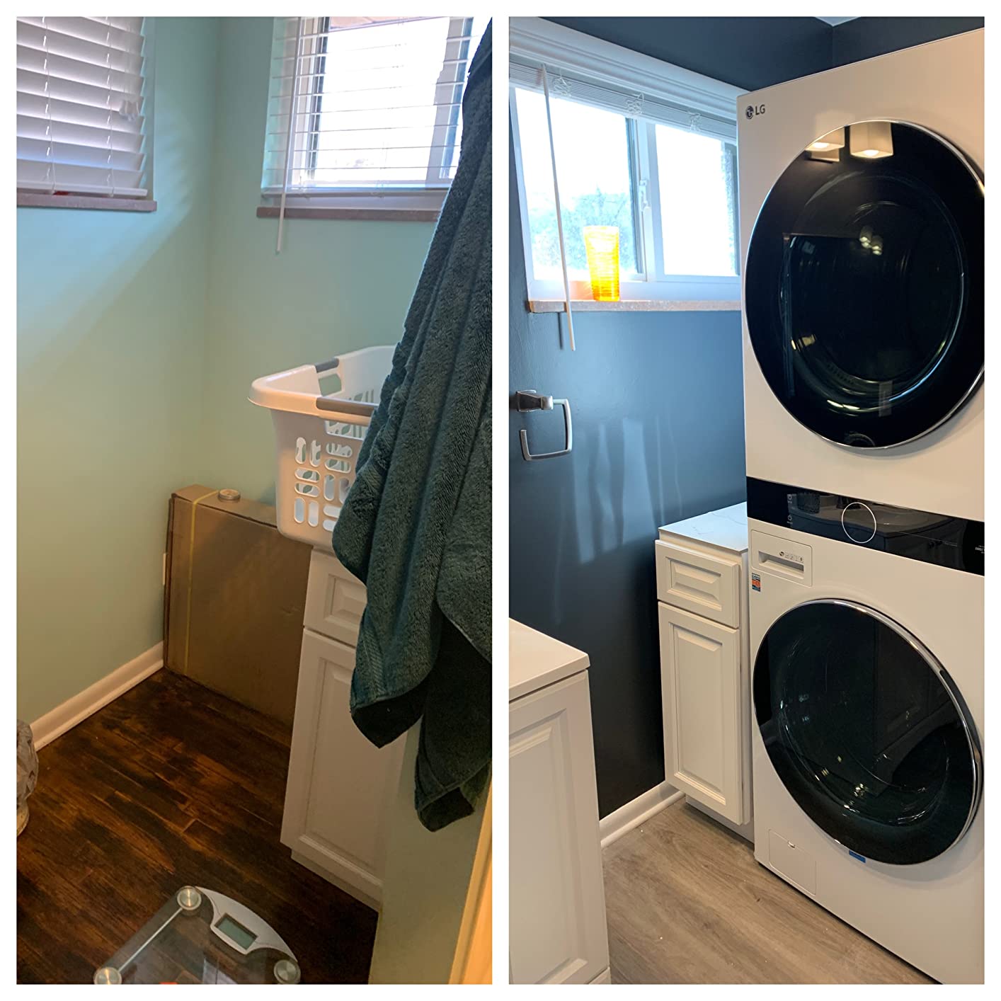 LG WashTower Stacked Smart Laundry Center 4.5 Cu.Ft. Front Load Washer & 7.4 Cu.Ft. Gas Dryer in Black Steel w/Steam WKGX201HBA - Customer Photo 2
