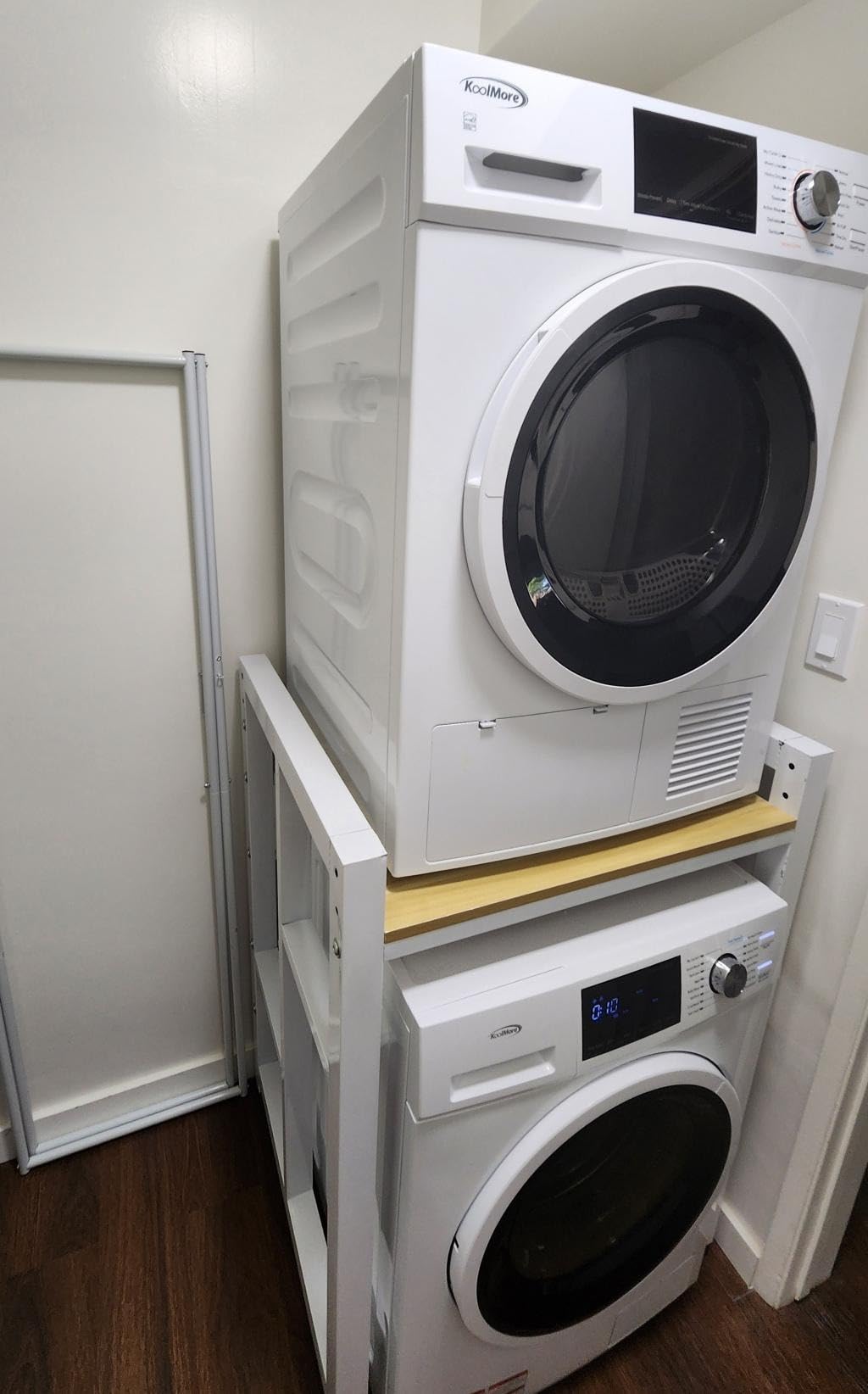 KoolMore FLW-3CWH Front Load Machine, 2.7 Cu. Ft, Space Saving Unit with 20-Minute Quick, 12 Washing Cycles, Quiet Inverter Motor [120V], Medium (24