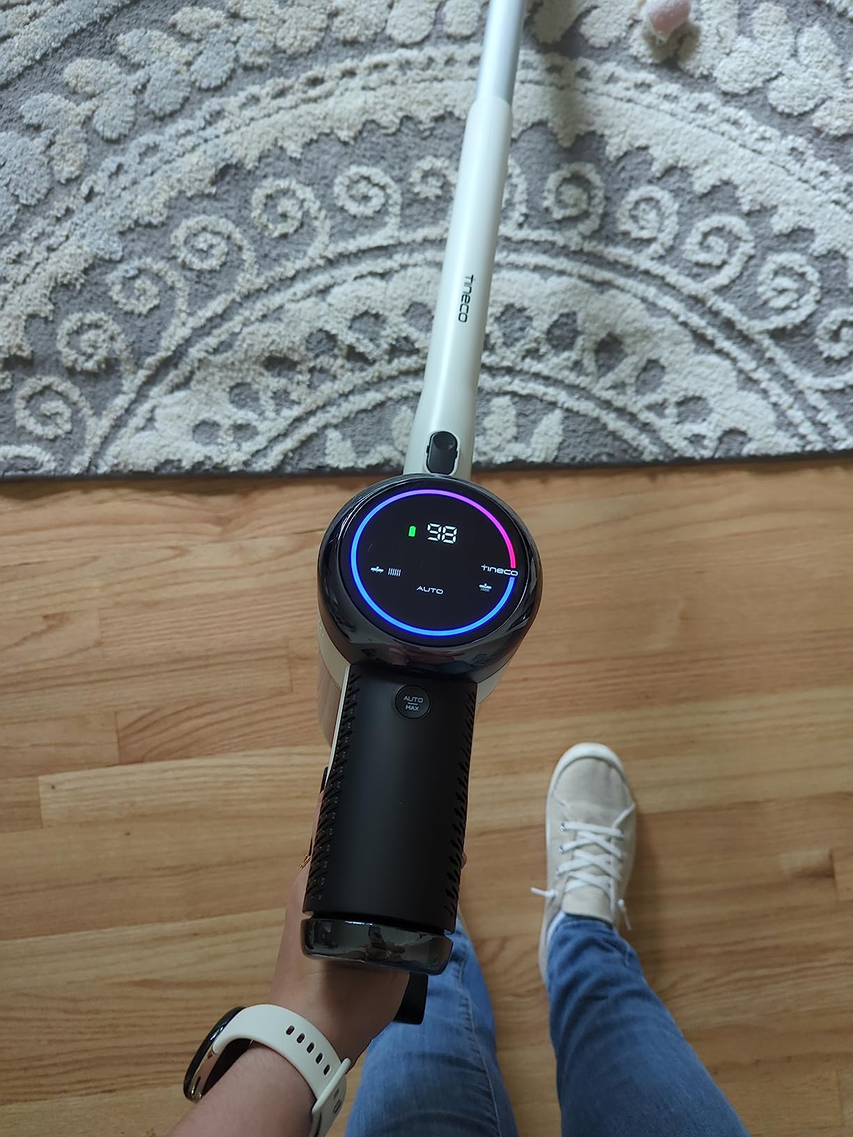 Tineco Pure ONE S15 Essentials Smart Cordless Vacuum Cleaner, Stick Vacuum with Anti-Tangle Brush & Fade-Free Suction, Deep Clean for Hard Floor & Carpets, Pet Hair Cleaning with Led Headlights Customer Review Tineco Pure ONE S15 Essentials Smart Cordless Vacuum Cleaner, Stick Vacuum with Anti-Tangle Brush & Fade-Free Suction, Deep Clean for Hard Floor & Carpets, Pet Hair Cleaning with Led Headlights - Customer Photo 3