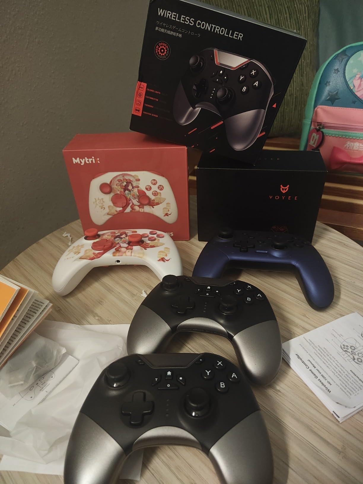 Bluetooth Controller for Switch/PC/iPhone/Android/Apple Arcade MFi Games/TV/Steam, Hall Effect Joysticks Wireless Game Controller Gamepad with/Phone Clip/Lock Speed/Macro/6-Axis Gyro/Dual Motors/Turbo - Customer Photo 2