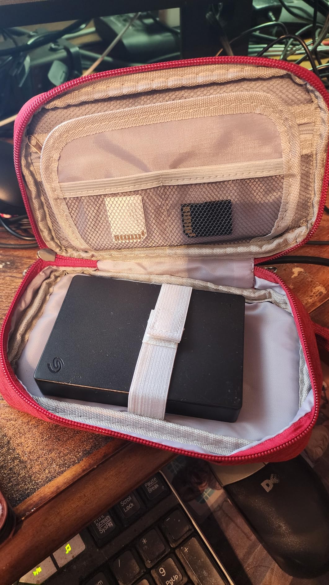 Electronic Organizer Bag Cable Organizer Travel Cord Organizer Case Pouch Portable Carrying Case for Charger Hard Drive Earphone USB SD Card (Black) - Customer Photo 1