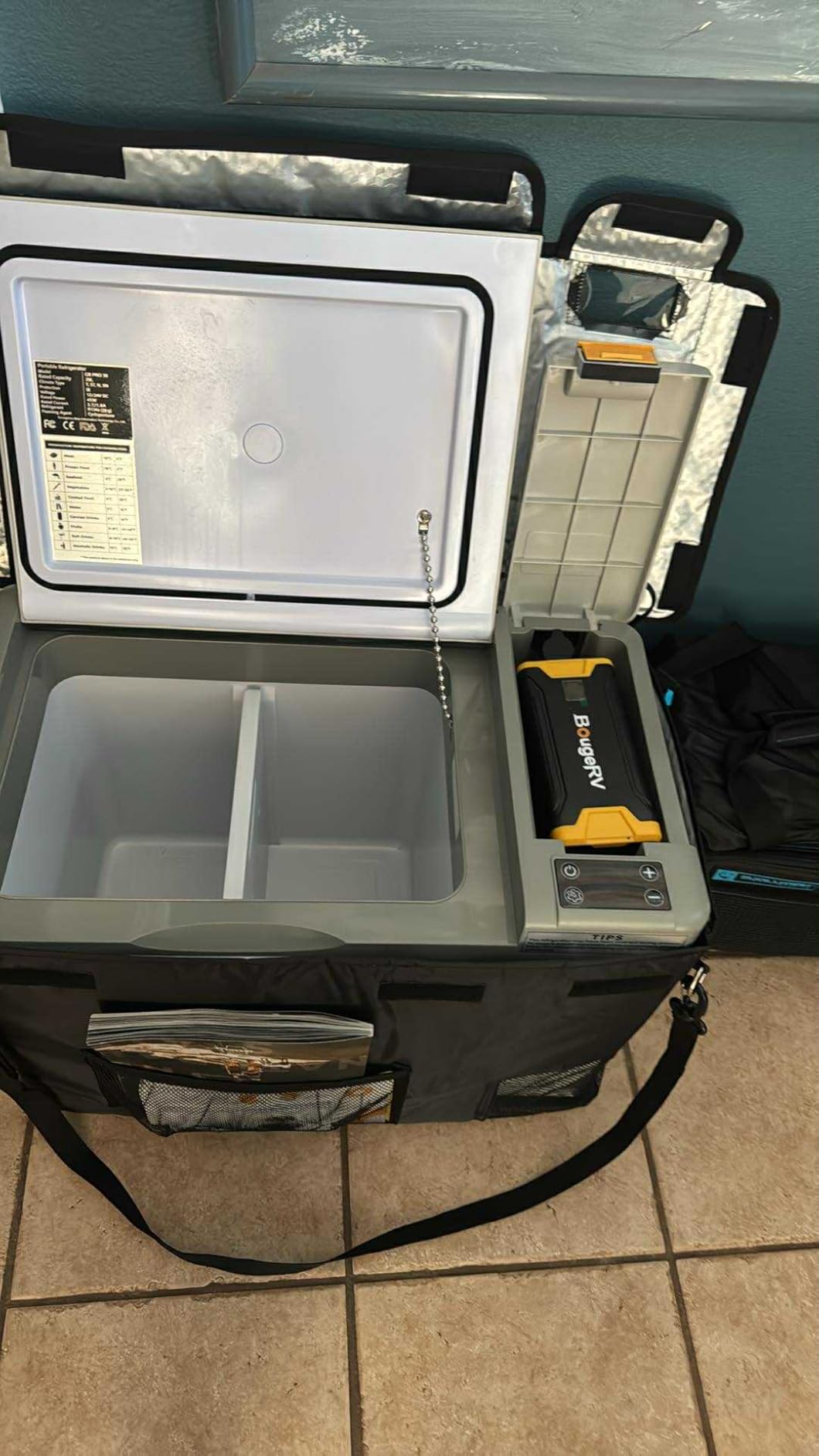 BougeRV 12 Volt Refrigerator, CRPRO 30 Quart 12V Car Fridge, Portable Freezer (-8℉~50℉), Compressor Electric Cooler with 12V/24 DC, 110-240 AC for Outdoor Camping Overlanding Truck RV SUV Van - Customer Photo 1