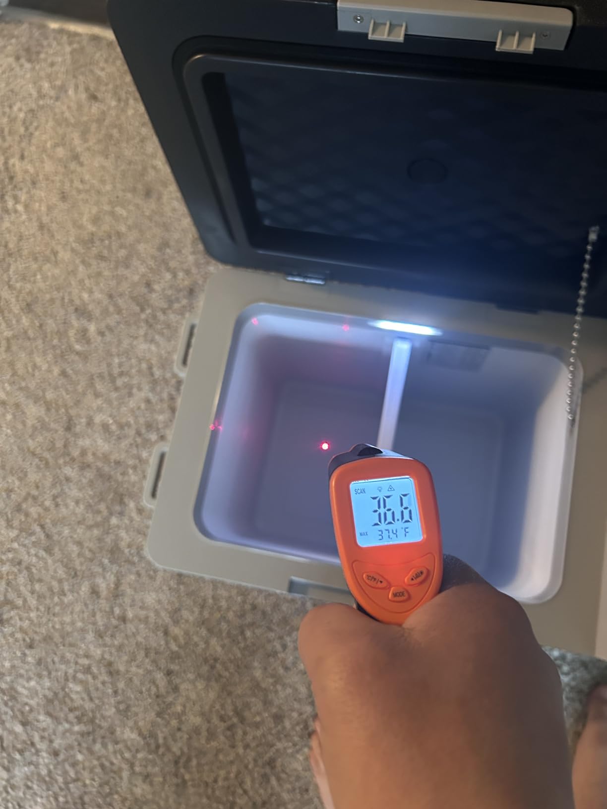 EUHOMY 12 Volt Refrigerator, 24QT(23L) Electric Cooler, Car Fridge APP Control, Car Refrigerator 12/24V DC 100-240V AC, Portable Freezer Usable Battery for Camping, Travel, Truck, Outdoor - Customer Photo 2