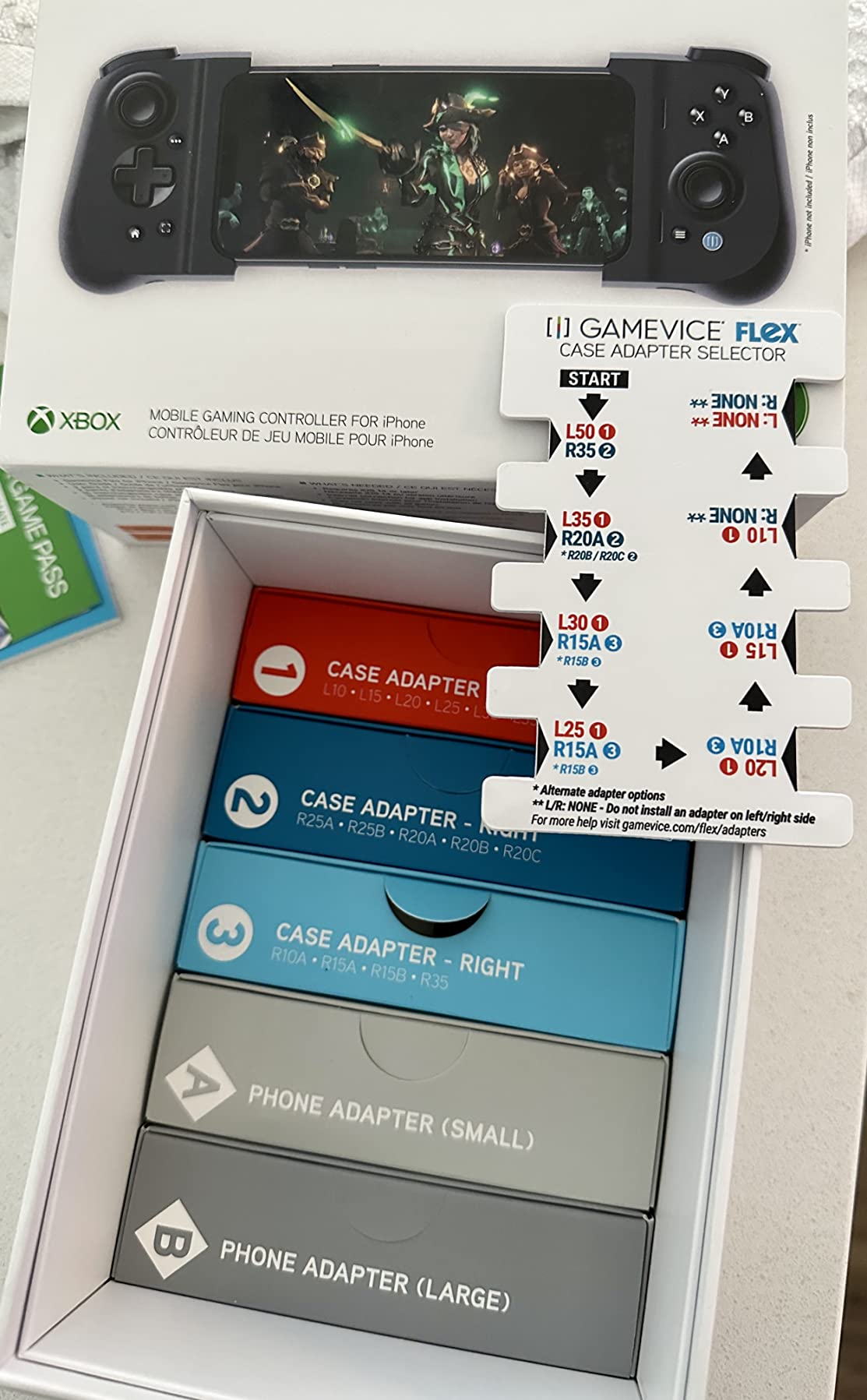 Gamevice FLEX for iPhone WITH PHONE CASE SUPPORT – Mobile Game Controller for iPhone – Play Xbox, GeForceNOW, CoD, Diablo Immortal, Apex – 3.5mm Headphone jack – FREE 1 month Xbox Game Pass Ultimate - Customer Photo 2