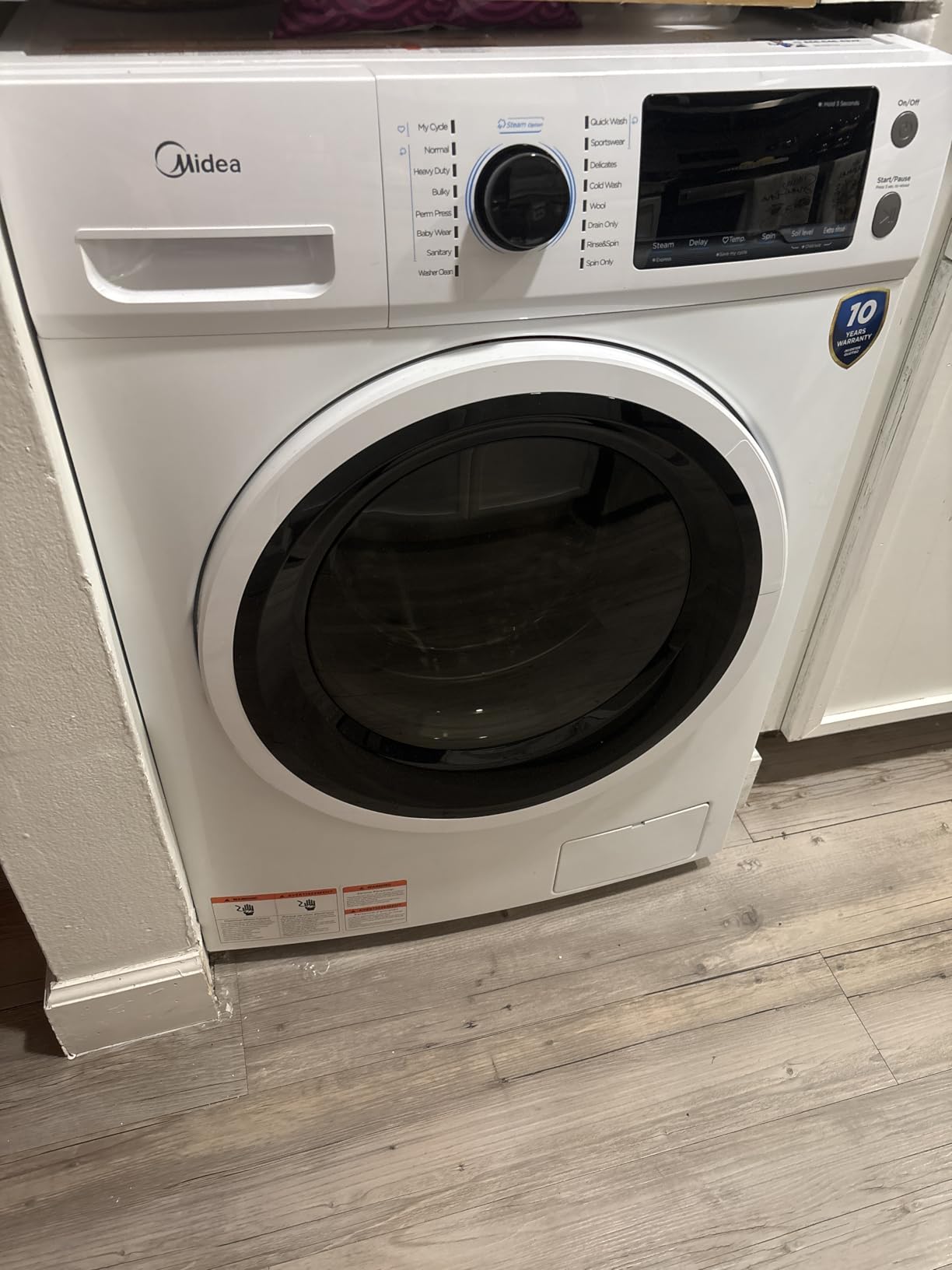 Midea MLH25N7BWW Compact Front-Load Machine, 24 Midea MLH25N7BWW Compact Front-Load Machine, 24