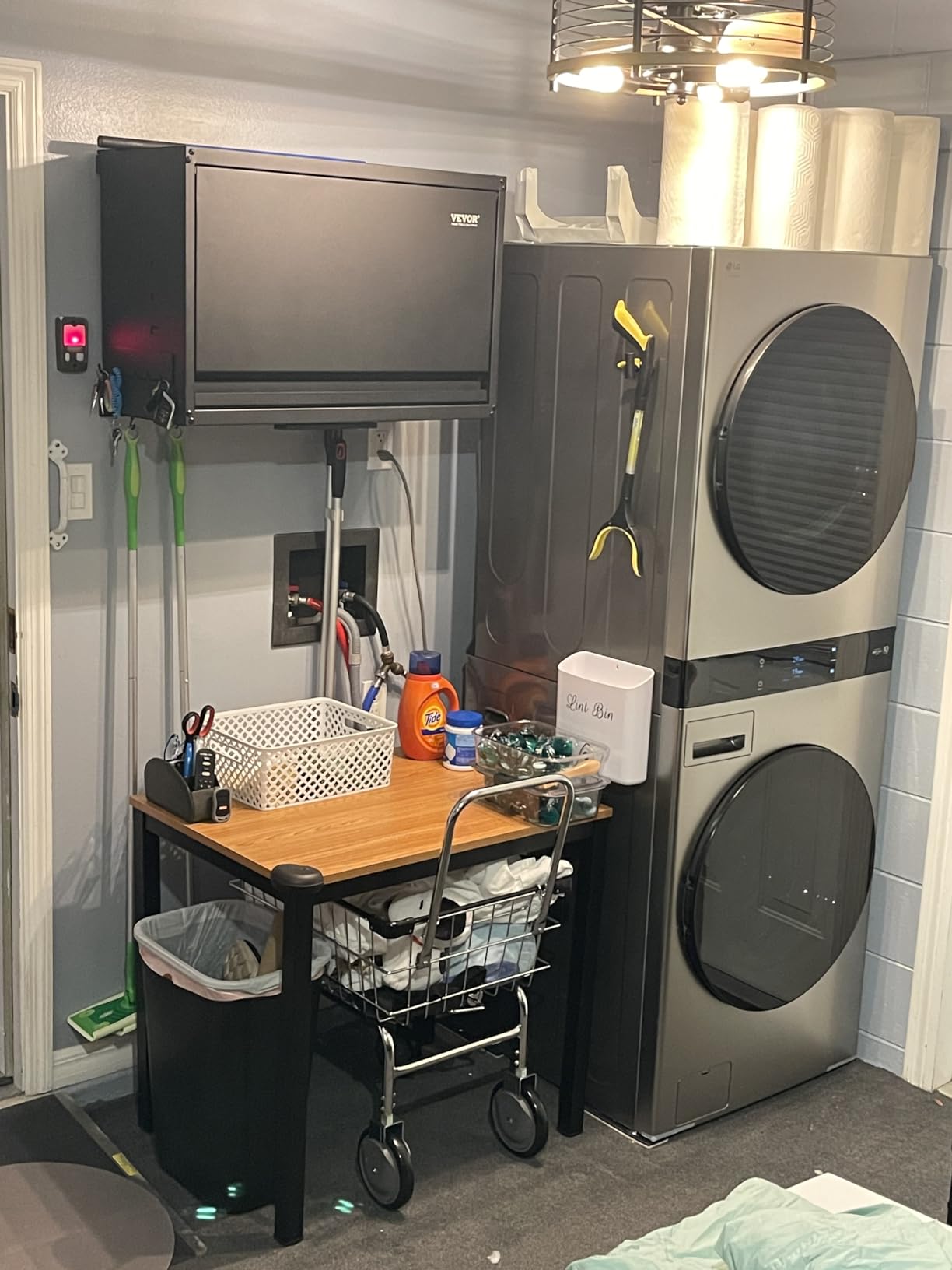 LG WashTower Stacked Smart Laundry Center 4.5 Cu.Ft. Front Load Washer & 7.4 Cu.Ft. Electric Dryer in Graphite Steel WKE100HVA - Customer Photo 1