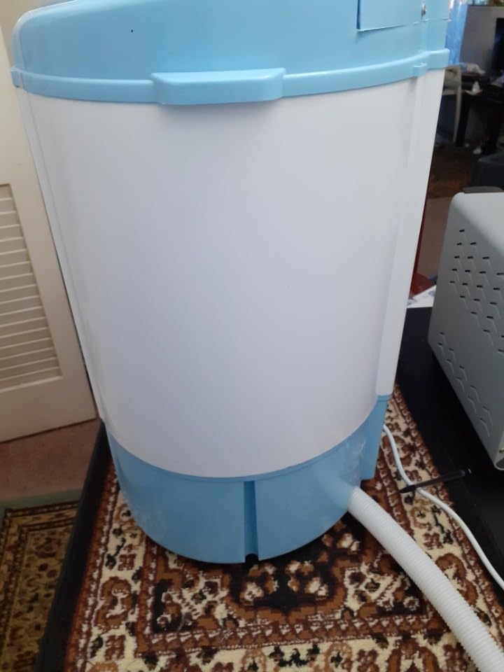 Pyle Compact Home Washer & Dryer, 2 in 1 Portable Mini Washing Machine, Twin Tubs, 11lbs. Capacity, 110V, Spin Cycle w/Hose, Translucent Tub Container Window, Ideal for Smaller Laundry Loads, Gray - Customer Photo 1