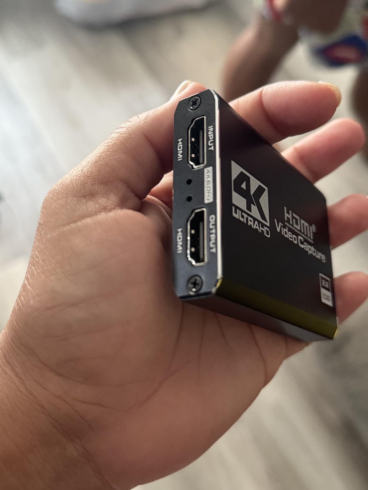 4K HDMI Capture Card for Streaming, Full HD 1080P 60FPS USB Cam Link Game Audio Video Capture Card Nintendo Switch/PS5/3ds/Xbox/PS4 (Black) - Customer Photo 1