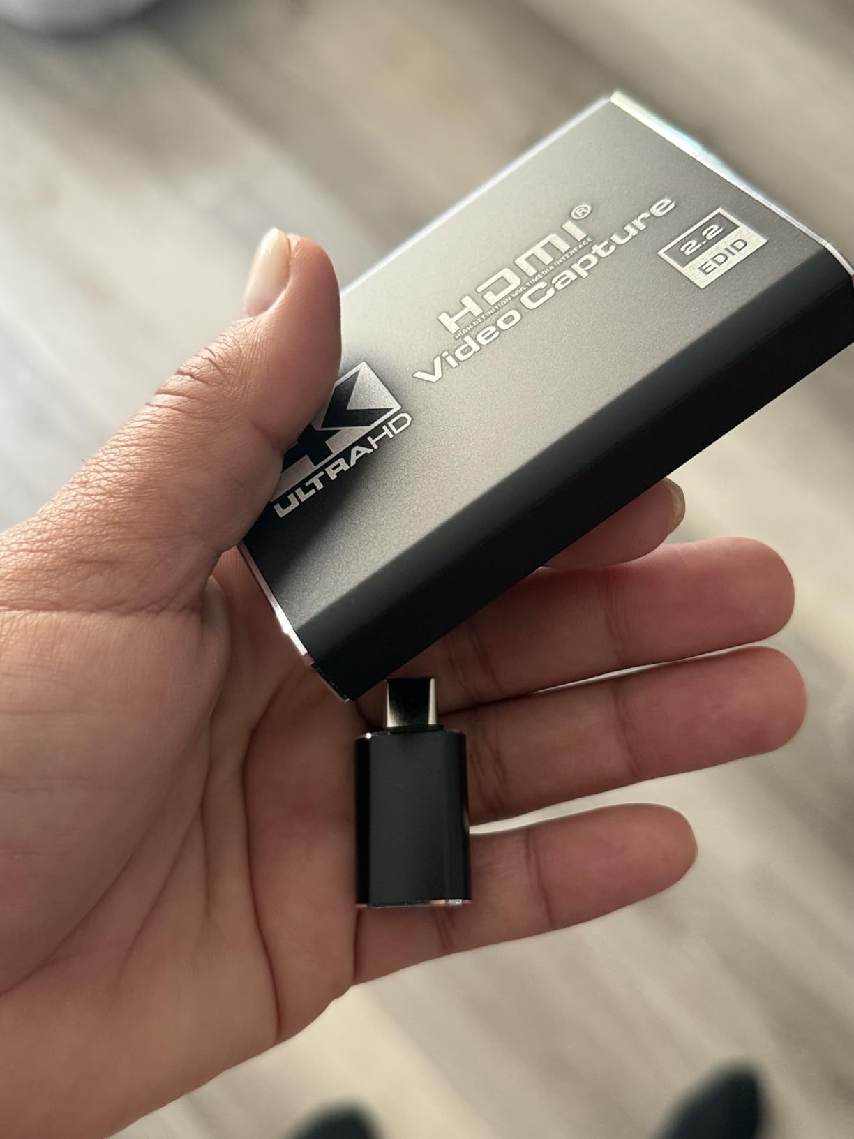 4K HDMI Capture Card for Streaming, Full HD 1080P 60FPS USB Cam Link Game Audio Video Capture Card Nintendo Switch/PS5/3ds/Xbox/PS4 (Black) - Customer Photo 2