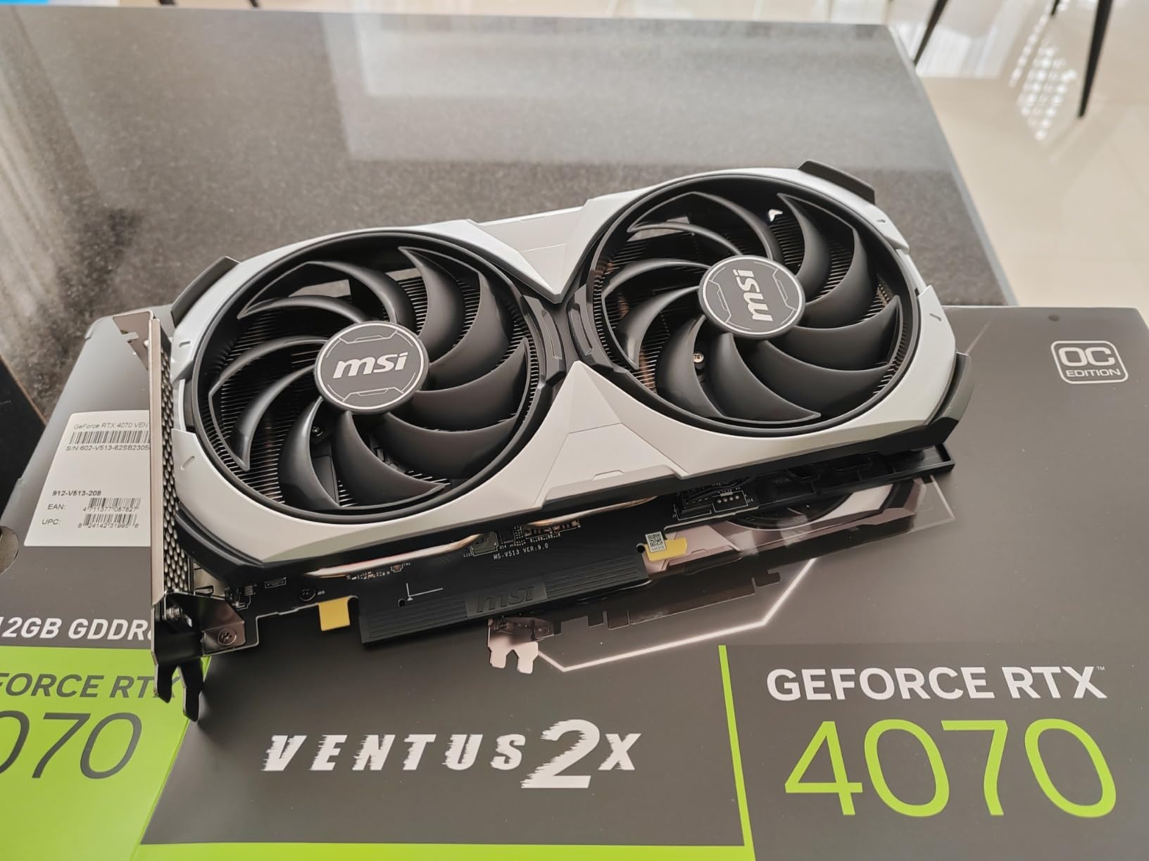 MSI Gaming GeForce RTX 4070 12GB GDRR6X Extreme Clock: 2520 MHz 192-Bit HDMI/DP Nvlink TORX Fan 4.0 Ada Lovelace Architecture Graphics Card (RTX 4070 Ventus 2X 12G OC) Customer Review MSI Gaming GeForce RTX 4070 12GB GDRR6X Extreme Clock: 2520 MHz 192-Bit HDMI/DP Nvlink TORX Fan 4.0 Ada Lovelace Architecture Graphics Card (RTX 4070 Ventus 2X 12G OC) - Customer Photo 1