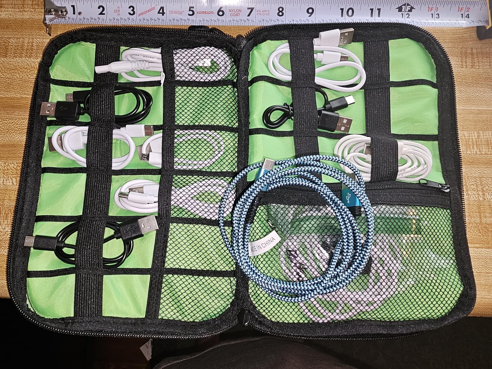 Electronics Organizer,Travel Cord Organizer Pouch, Portable Cable Organizer Bags,Travel Electronic Accessories Storage Case for Cables, Cords, Charger, Phone (Black) - Customer Photo 1