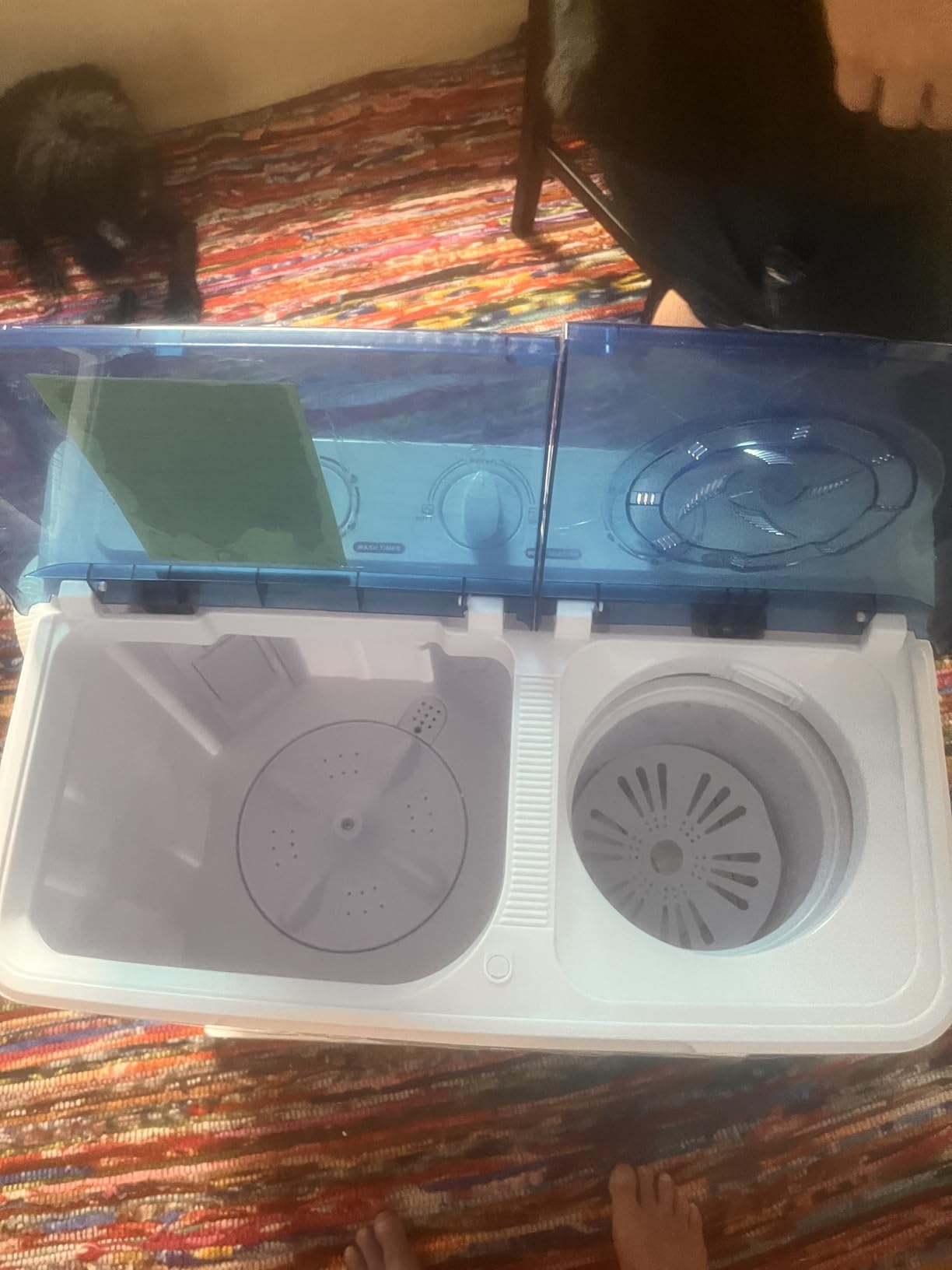 VCJ Portable Washing Machine, Twin Tub Washing Machine Laundry Compact Washer spinner Combo with 14lbs capacity, 9Lbs Washer and 5Lbs Spinner dryer for Apartments RVs and Dorms Customer Review VCJ Portable Washing Machine, Twin Tub Washing Machine Laundry Compact Washer spinner Combo with 14lbs capacity, 9Lbs Washer and 5Lbs Spinner dryer for Apartments RVs and Dorms - Customer Photo 1