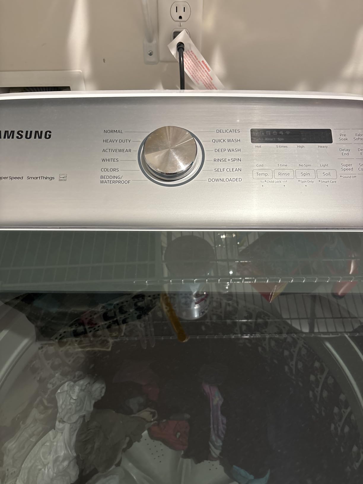 Samsung 5.4 Cu. Ft. Smart Top Load Washer with Active Wave Agitator in White Customer Review Samsung 5.4 Cu. Ft. Smart Top Load Washer with Active Wave Agitator in White - Customer Photo 2