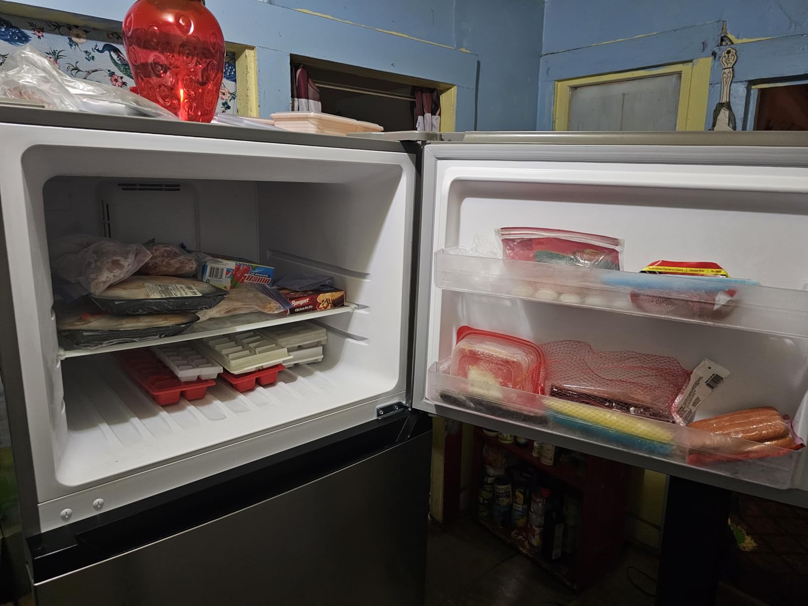 Upstreman 11.6 Cu.Ft. Double Door Refrigerator in Stainless Steel with Large Capacity Top Freezer, Frost Free, Adjustable Thermostat Control, Apartment Refrigerator with Freezer, ENERGY STAR Customer Review Upstreman 11.6 Cu.Ft. Double Door Refrigerator in Stainless Steel with Large Capacity Top Freezer, Frost Free, Adjustable Thermostat Control, Apartment Refrigerator with Freezer, ENERGY STAR - Customer Photo 2