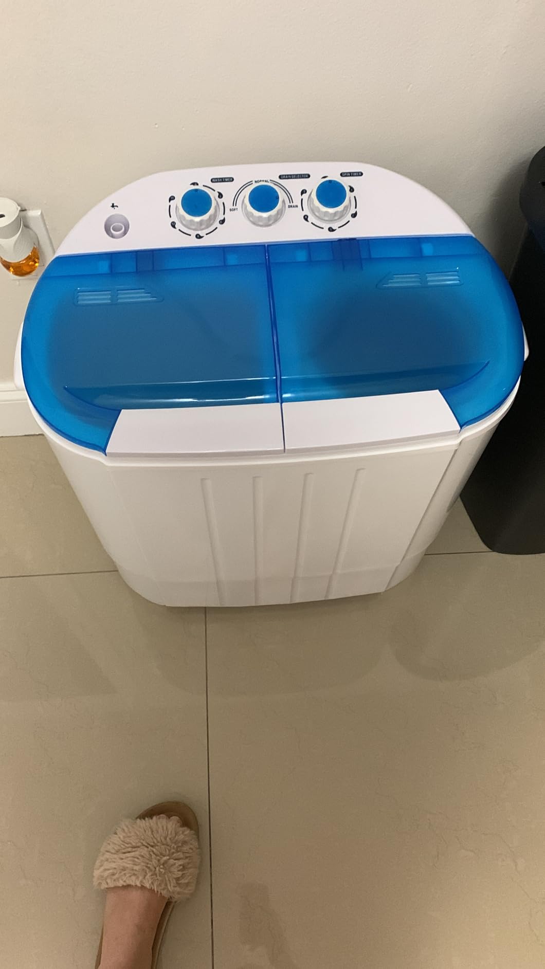 VCJ Portable Washing Machine, Twin Tub Washing Machine Laundry Compact Washer spinner Combo with 40lbs capacity, 24Lbs Washer and 16Lbs Spinner dryer for Apartments RVs and Dorms - Customer Photo 2