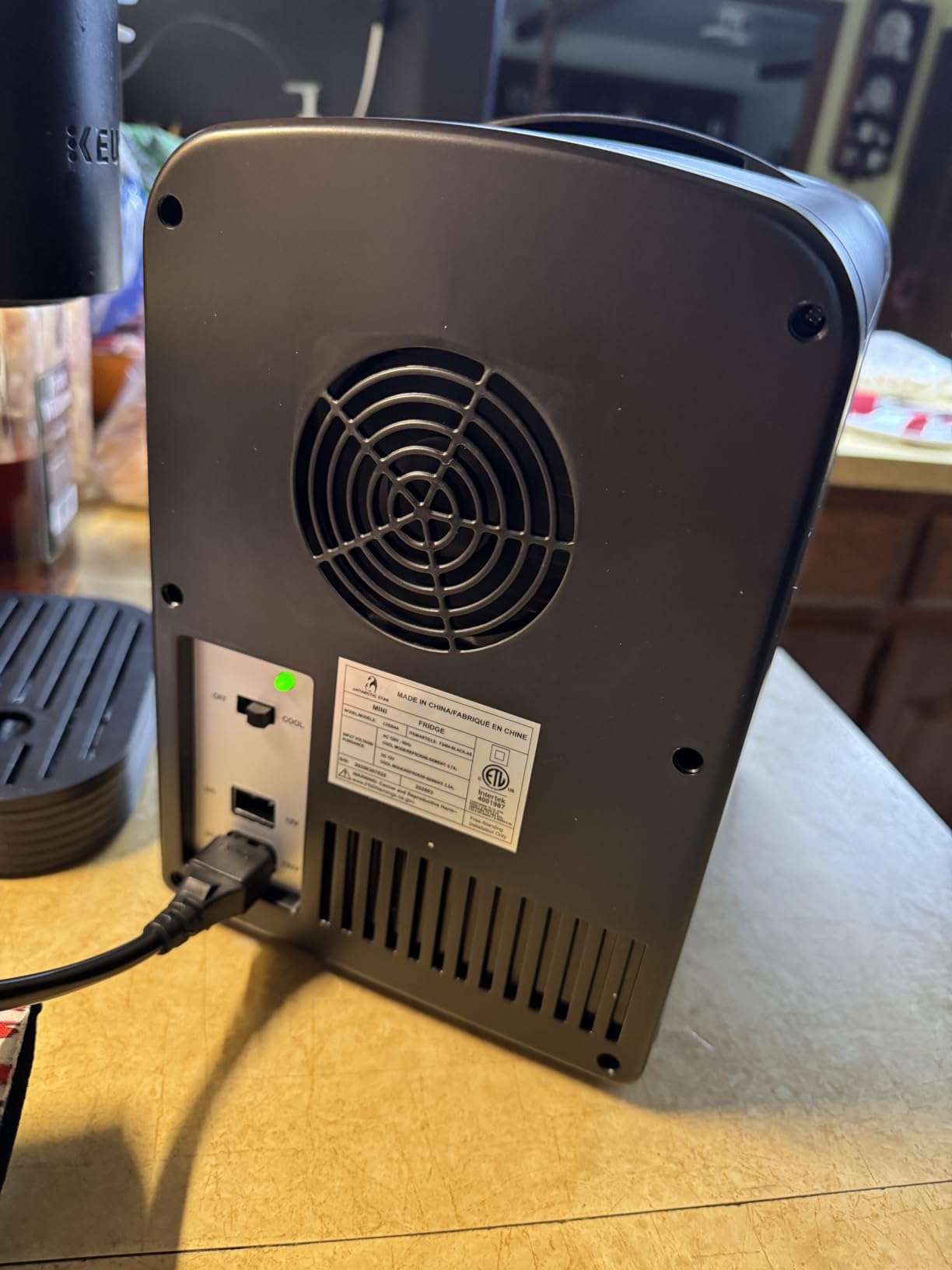 Antarctic Star Compact Refrigerator, Portable Mini Fridge, Skin Care 4L Capacity/6 Cans, for Bedroom, Car, Office & Dorm, Small Cooler for Cosmetics, Beverage and Food, White - Customer Photo 1