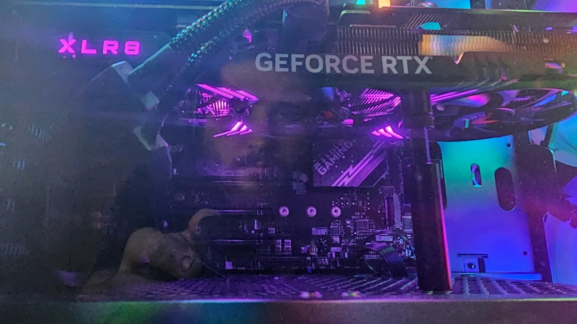 PNY GeForce RTX™ 4070 Super 12GB Verto™ OC Dual Fan Graphics Card DLSS 3 (NVIDIA GeForce SFF-Ready, 192-bit, GDDR6X, PCIe 4.0, HDMI/DisplayPort, Supports 4k, incl. Adapter, 2 Slot) - Customer Photo 2