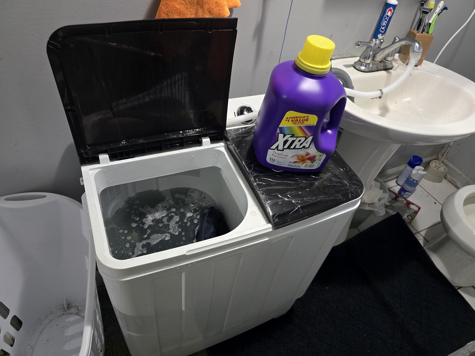 Nictemaw Portable Washing Machine 30Lbs Capacity Washer and Dryer Combo 2 In 1 Compact Twin Tub Laundry Washer (19Lbs) & Spinner (11Lbs) with Built-in Drain Pump, Time Control, for Apartment Dorms RV - Customer Photo 1