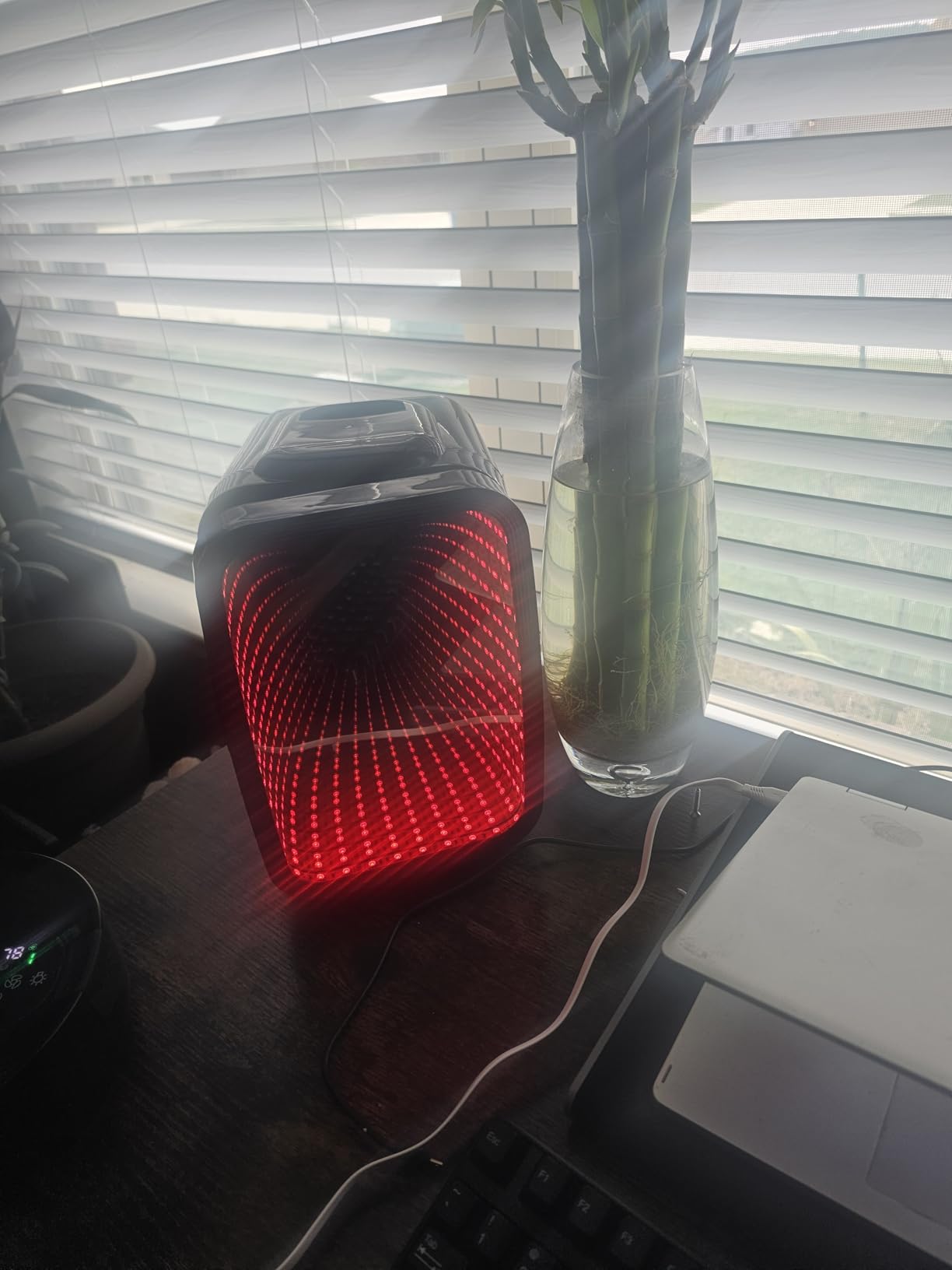 Mini Fridge, 4 Liter/6 Cans Small Refrigerator With Dimmable LED Light,AC/DC Portable Thermoelectric Cooler and Warmer Gaming mini fridge for Bedroom,Office,Gaming room and Car (Black) - Customer Photo 2