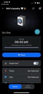 5.0 cu. ft. Mega Capacity Smart Front Load Electric All-in-One Washer Dryer Combo with TurboWash360 WiFi in Black Steel - Customer Photo 3