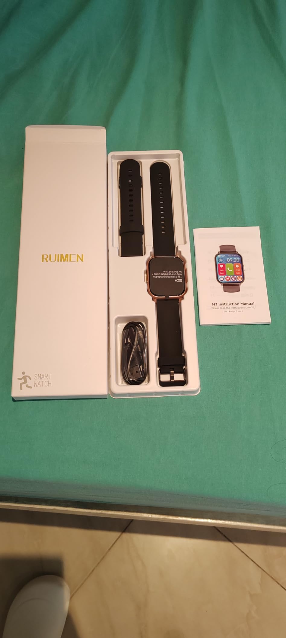 RUIMEN Smart Watches for Women Men (Answer/Make Calls, 2 Bands Included), 1.8