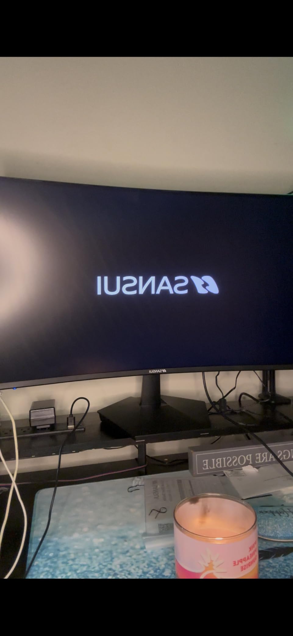 SANSUI 34-Inch Curved Gaming Monitor UWQHD 3440 x 1440 165Hz Curved 1500R - PIP/PBP, 1ms(MPRT), HDR, 300nits, sRGB 125%, DCI-P3 95%,FreeSync,HDMI x2,DP1.4 x2 (DP Cable Included) - Customer Photo 1