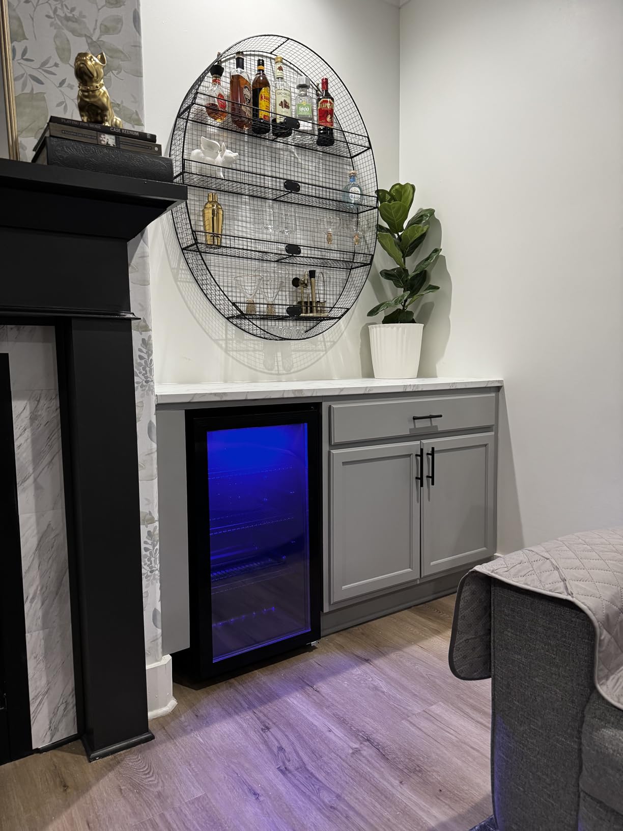 Beverage Fridge, 130 Can Mini Fridge With Glass Door, Beverage Cooler Refrigerator, Wine Drink Beer Cooler, Adjustable Shelves & Digital Temperature Display - Customer Photo 1