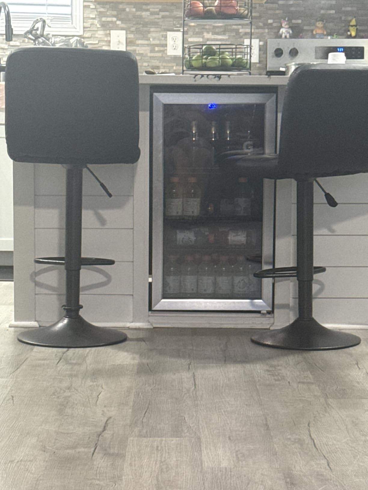 Beverage Fridge, 130 Can Mini Fridge With Glass Door, Beverage Cooler Refrigerator, Wine Drink Beer Cooler, Adjustable Shelves & Digital Temperature Display - Customer Photo 2