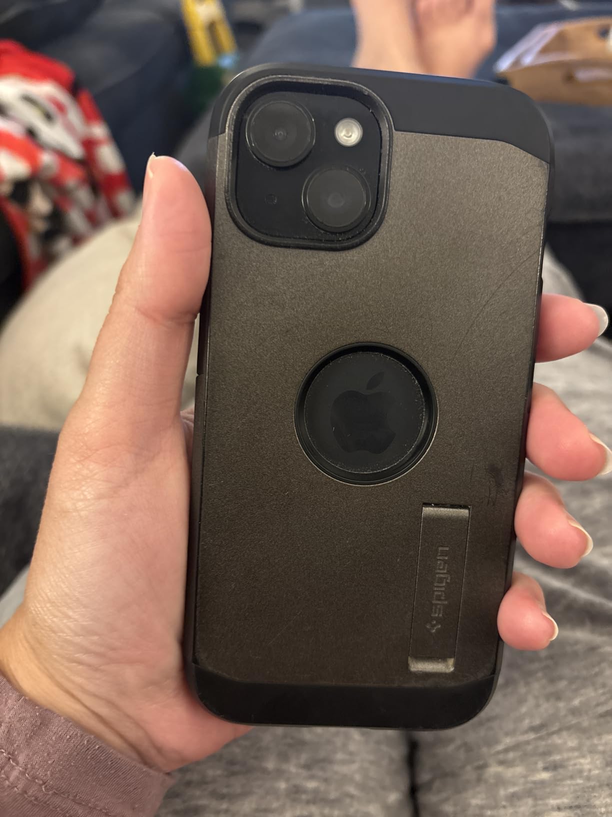 Spigen for iPhone 16 Case, Tough Armor (Ai) MagFit [Compatible with Magsafe] [Kickstand] [Military-Grade Protection] - Black - Customer Photo 1