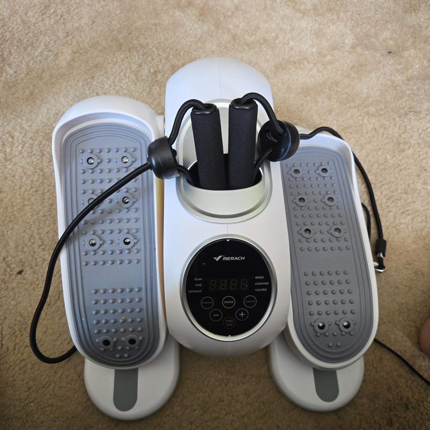 MERACH Under Desk Elliptical Exercise Machine, Ellipse Leg Exerciser as Seen on Tv for Seniors with 12 Adjustable Speeds & Remoter, Quiet Portable Seated Pedal Exerciser Fully Assembled - Customer Photo 1