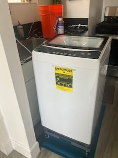 BLACK+DECKER 4.1 Cu. Ft. Top Loading Washing Machine with Agitator, Full Size Washing Machine with Glass Lid and Stainless Steel Tub, Machine with LED Display, 10 Wash Cycles, 120V, BTLW41MW, White - Customer Photo 1